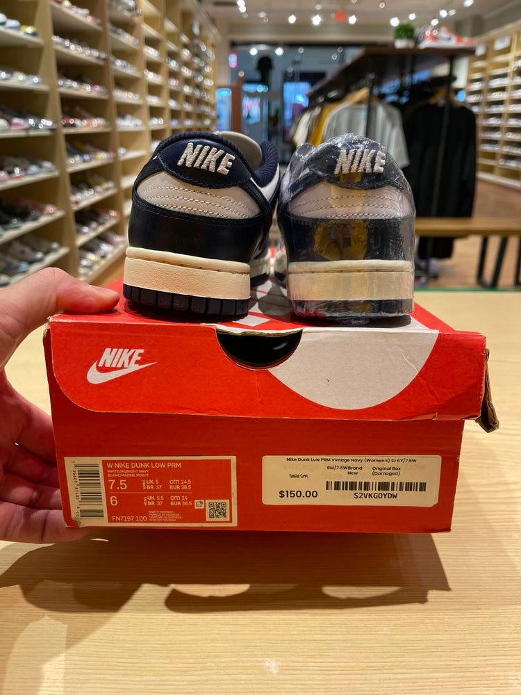 Nike Dunk Low PRM Vintage Navy (Women's) Sz 6Y/7.5W