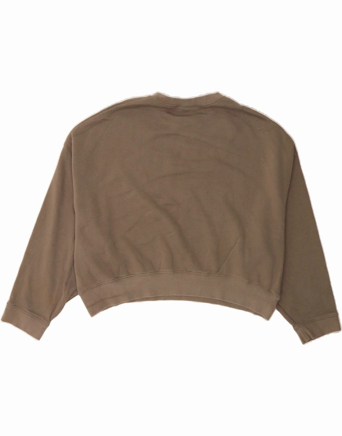 NIKE Girls Graphic Oversized Sweatshirt Jumper 12-13 Years Large Brown