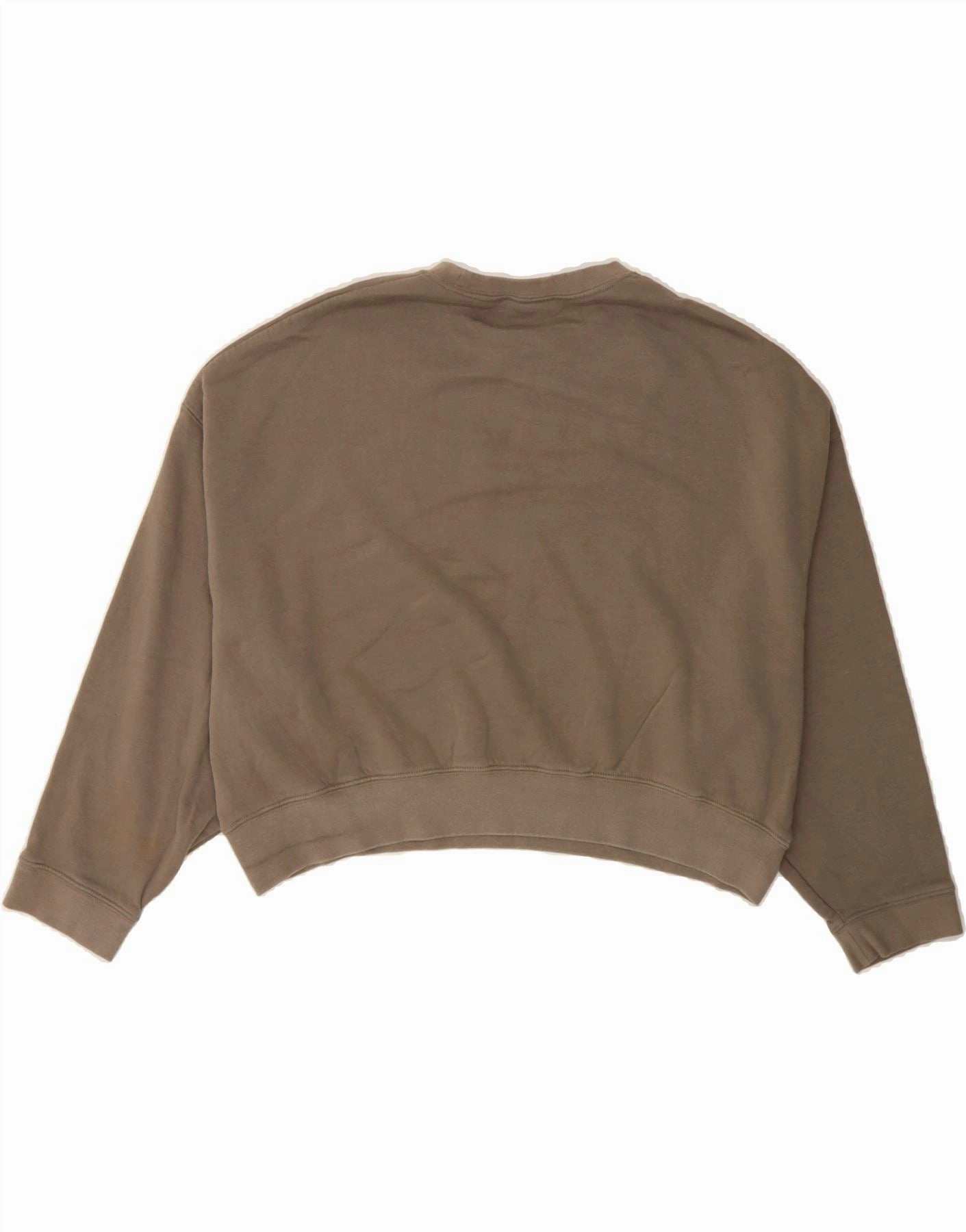 NIKE Girls Graphic Oversized Sweatshirt Jumper 12-13 Years Large Brown