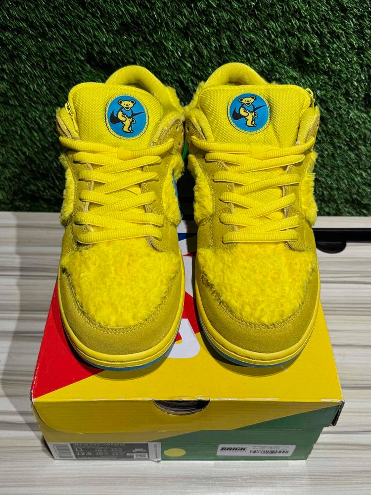Nike SB Dunk Low Grateful Dead Bears Opti Yellow Sz 11