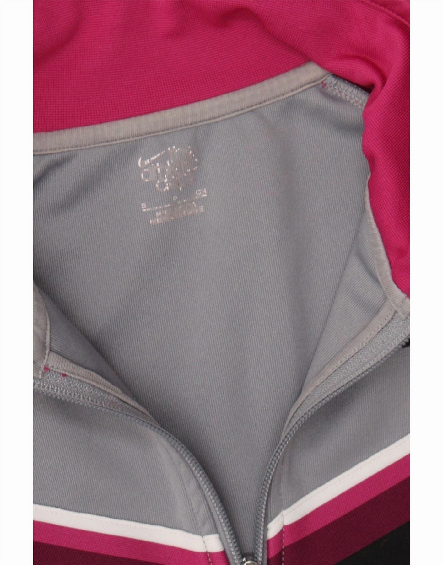 NIKE Womens Tracksuit Top Jacket UK 10 Small Grey Colourblock