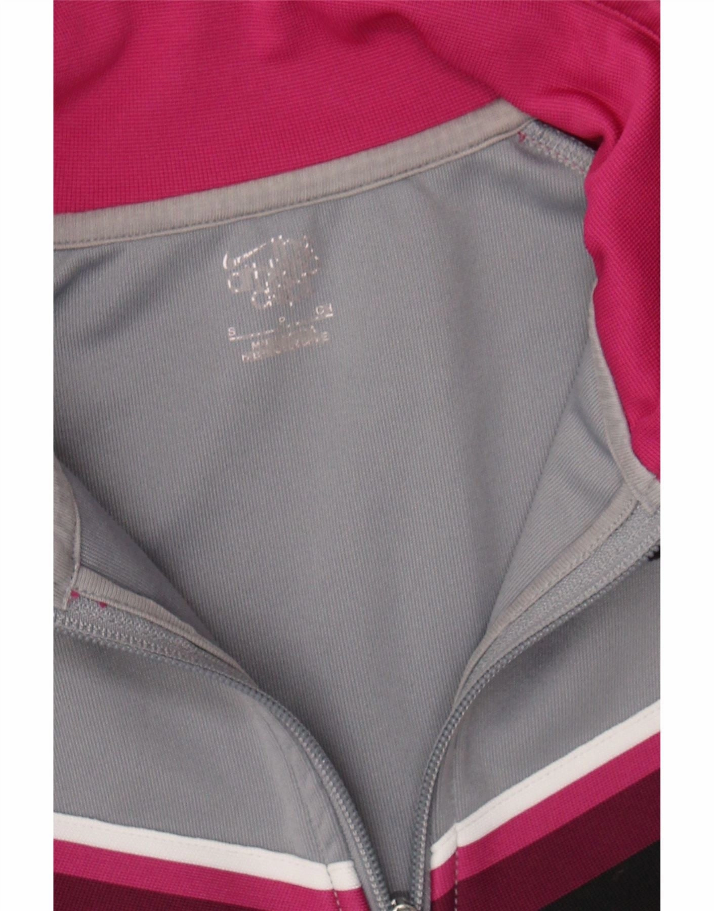 NIKE Womens Tracksuit Top Jacket UK 10 Small Grey Colourblock