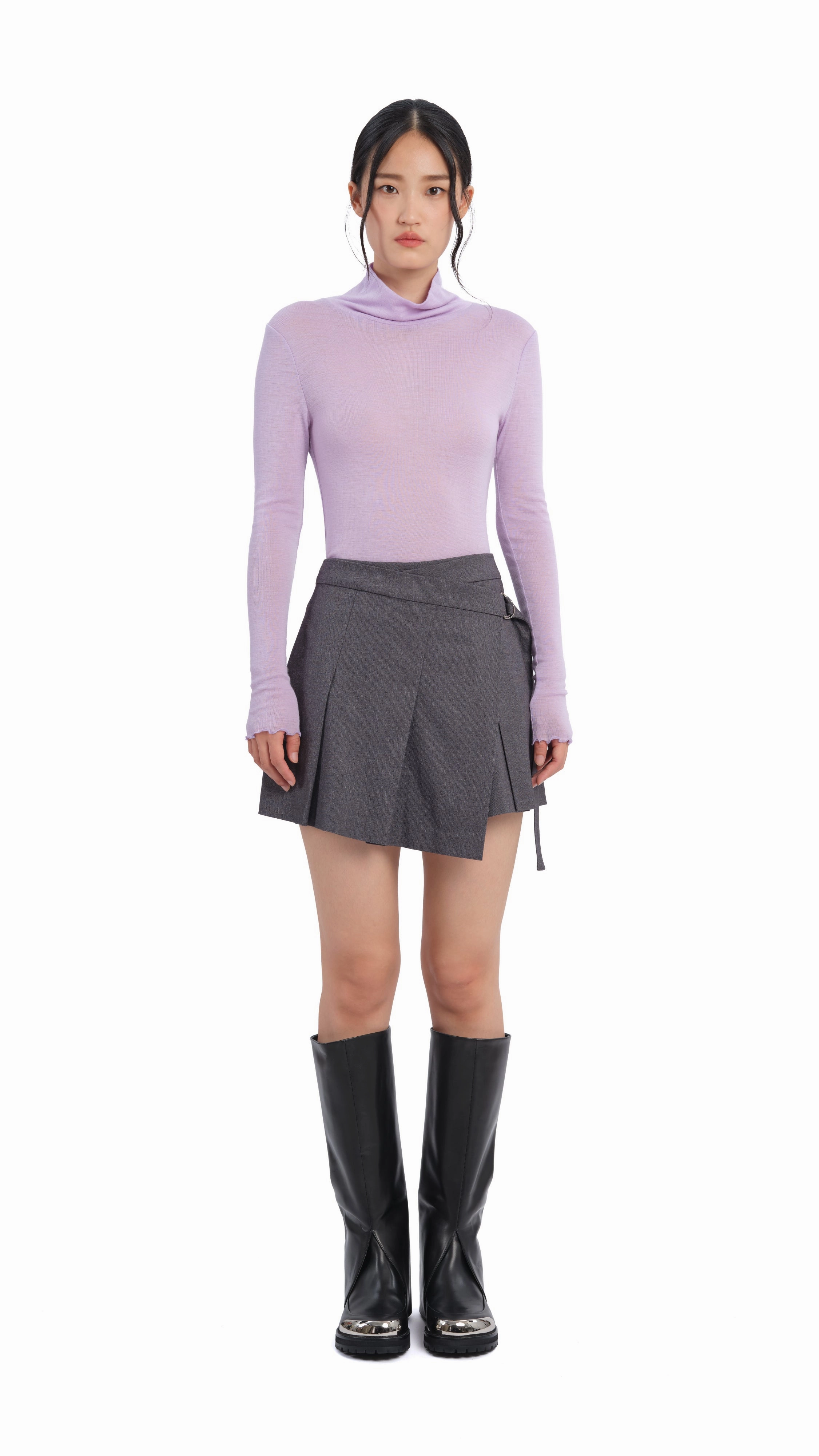 Pleated Wrap Shorts