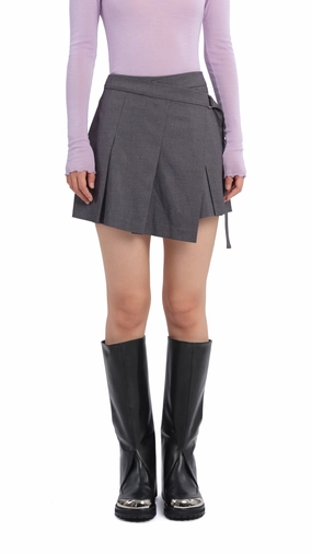 Pleated Wrap Shorts