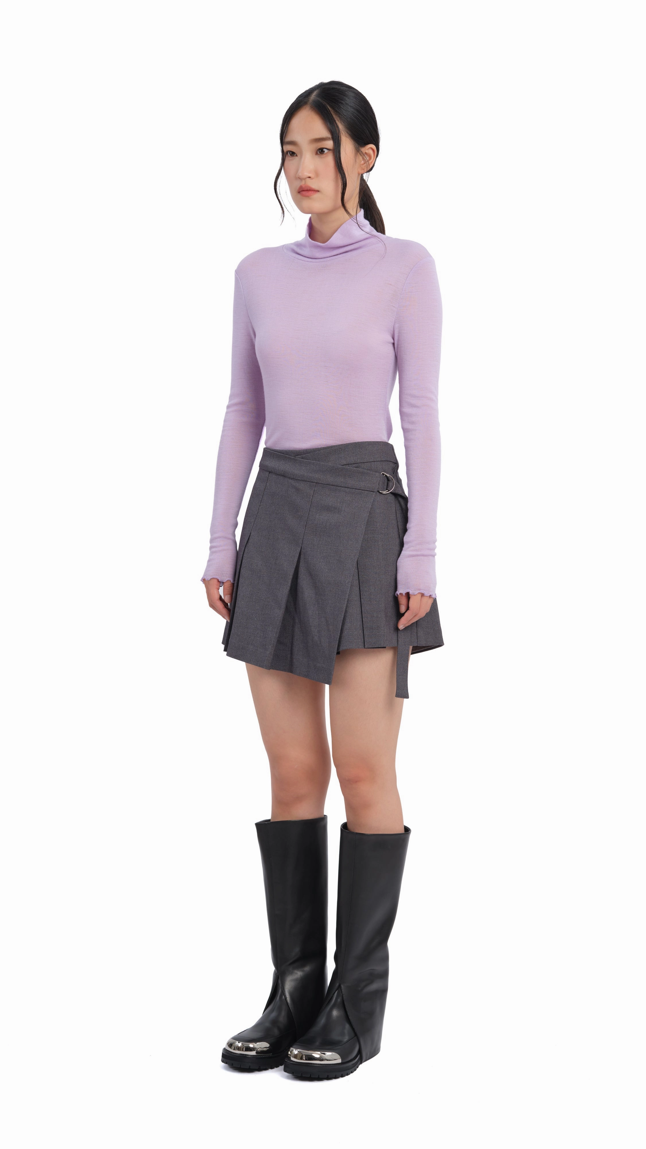 Pleated Wrap Shorts