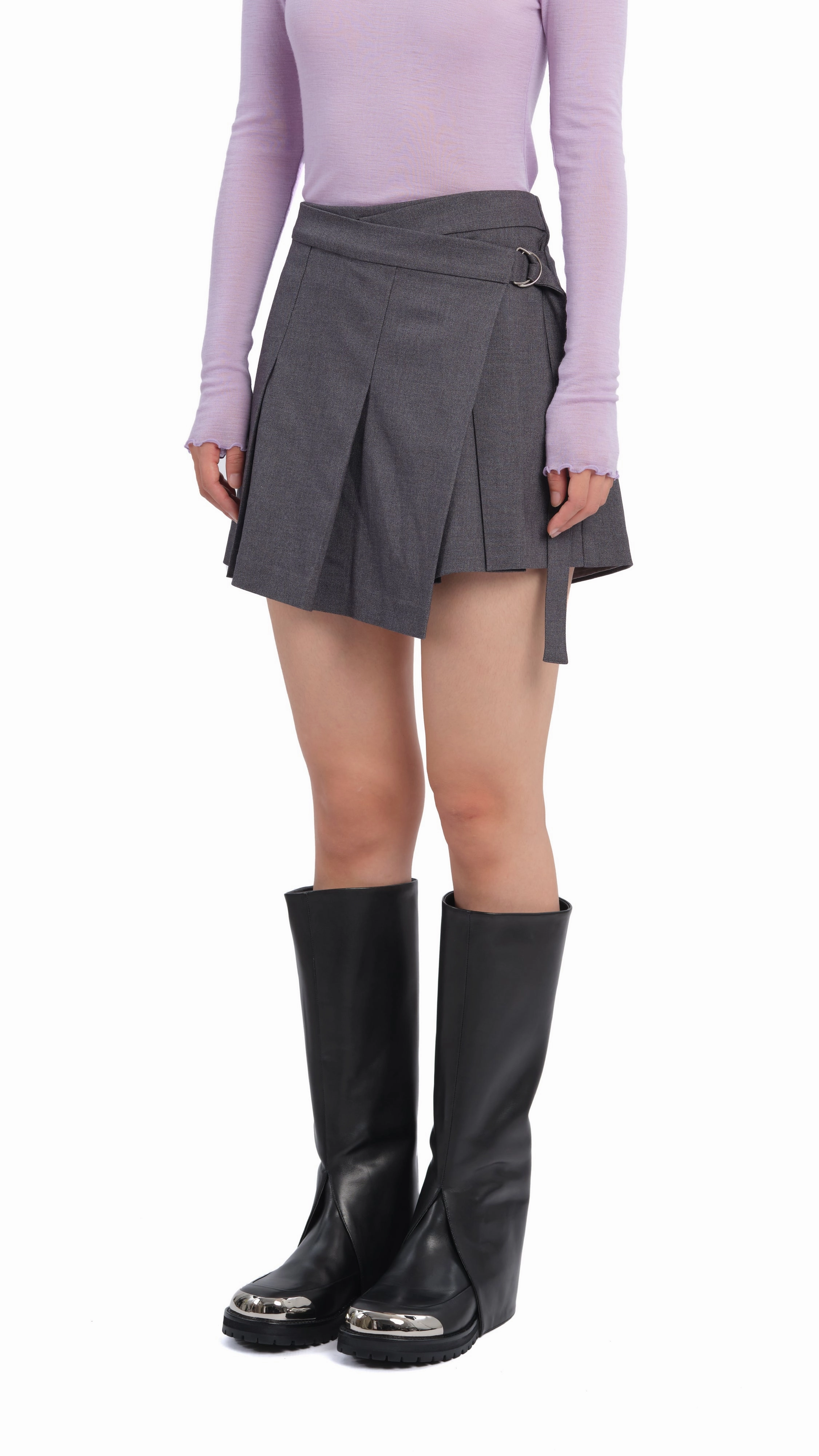 Pleated Wrap Shorts