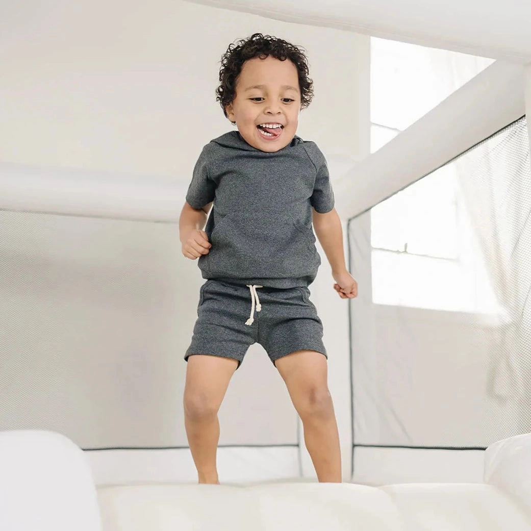 Pocket Cotton Shorts - Charcoal - FINAL SALE