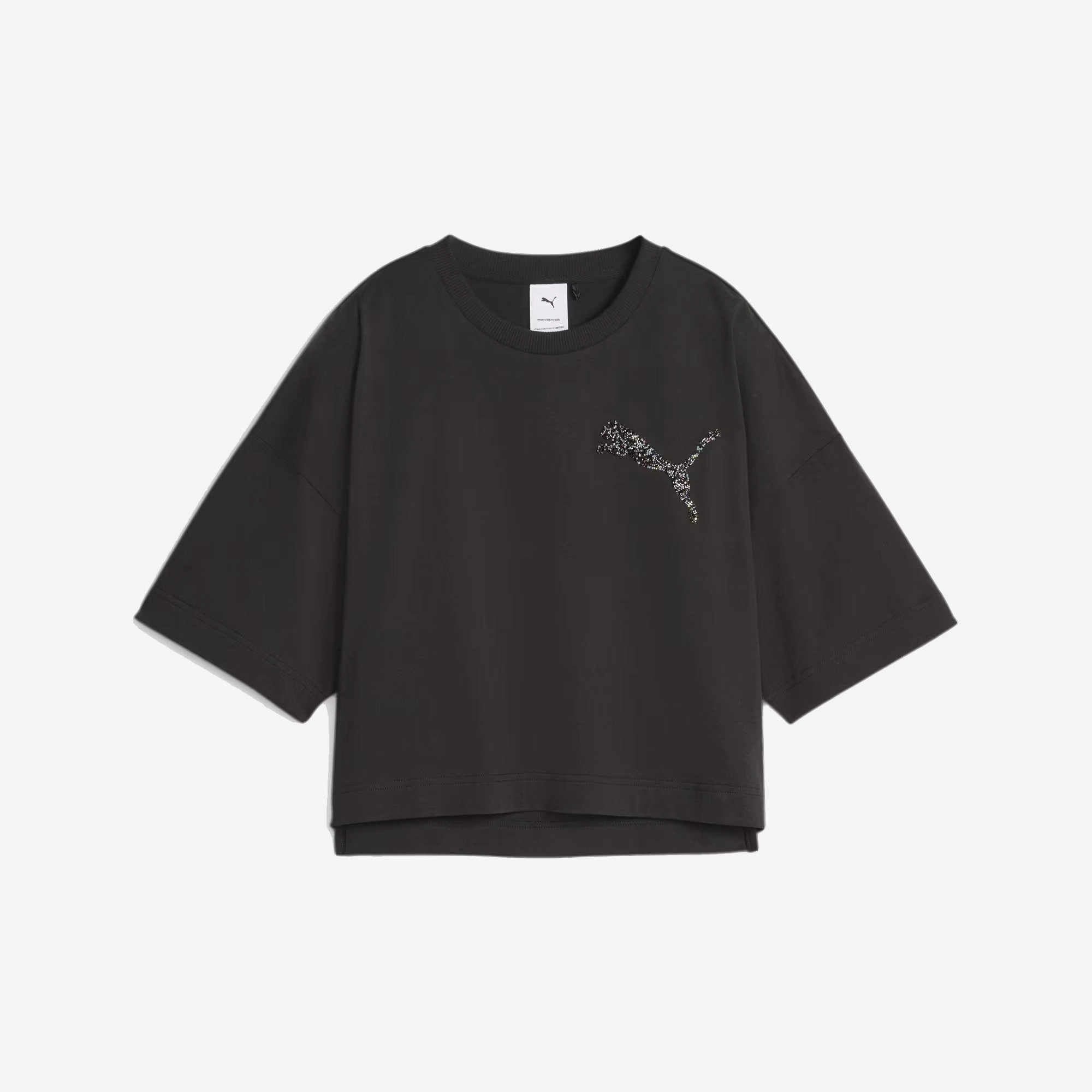 Puma | SWAROVSKI CRYSTALS TEE  { BLACK