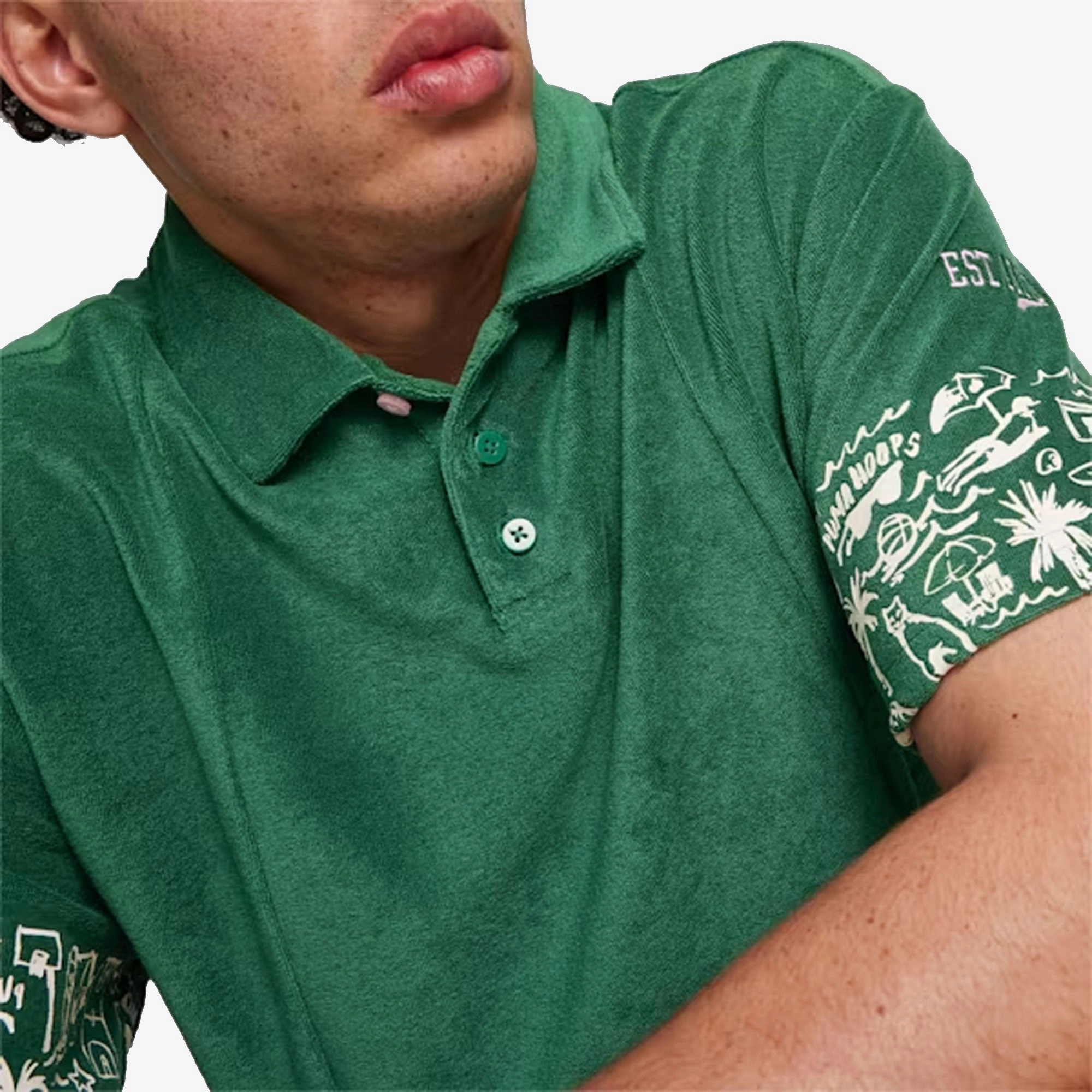 PUMA | THE FAIRGROUNDS TERRY BASKETBALL POLO { VINE