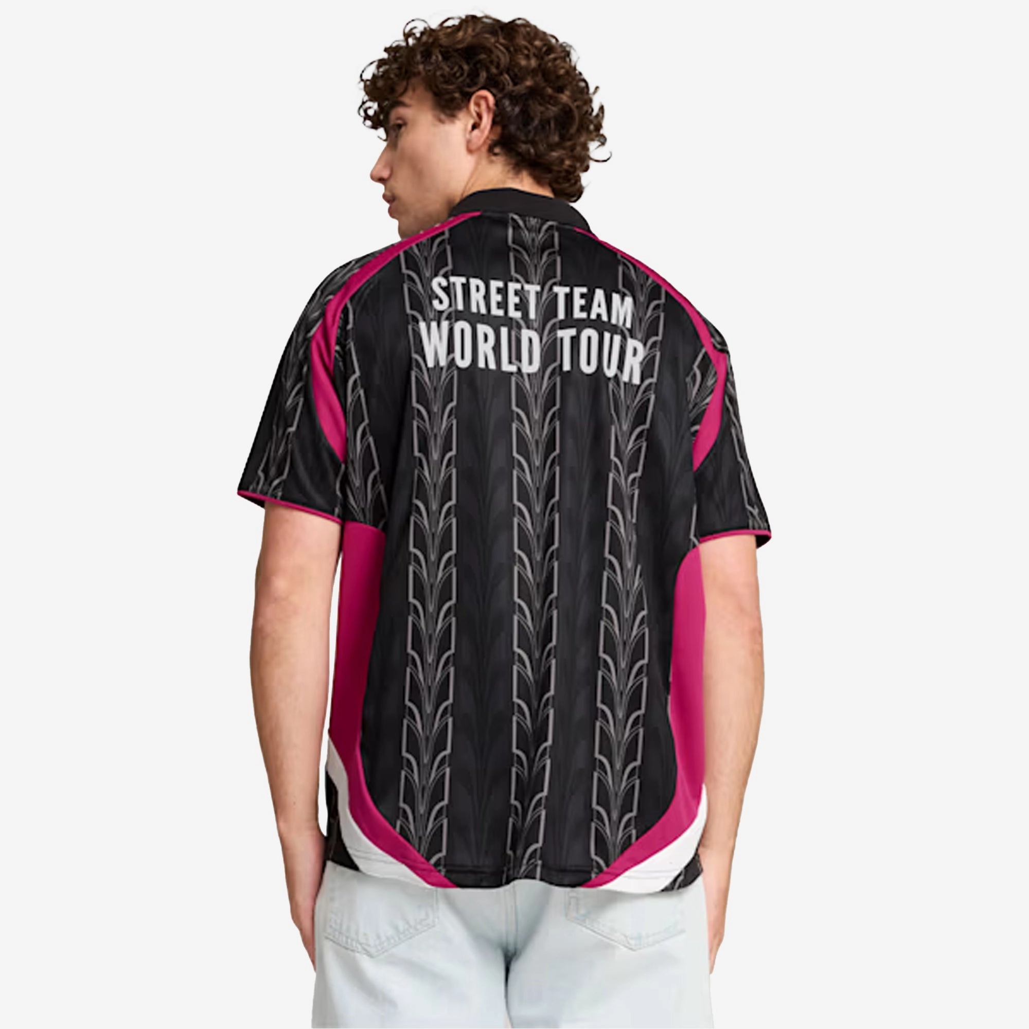 PUMA | X MAS TIEMPO RELAXED FIT JERSEY { BLACK/PINK