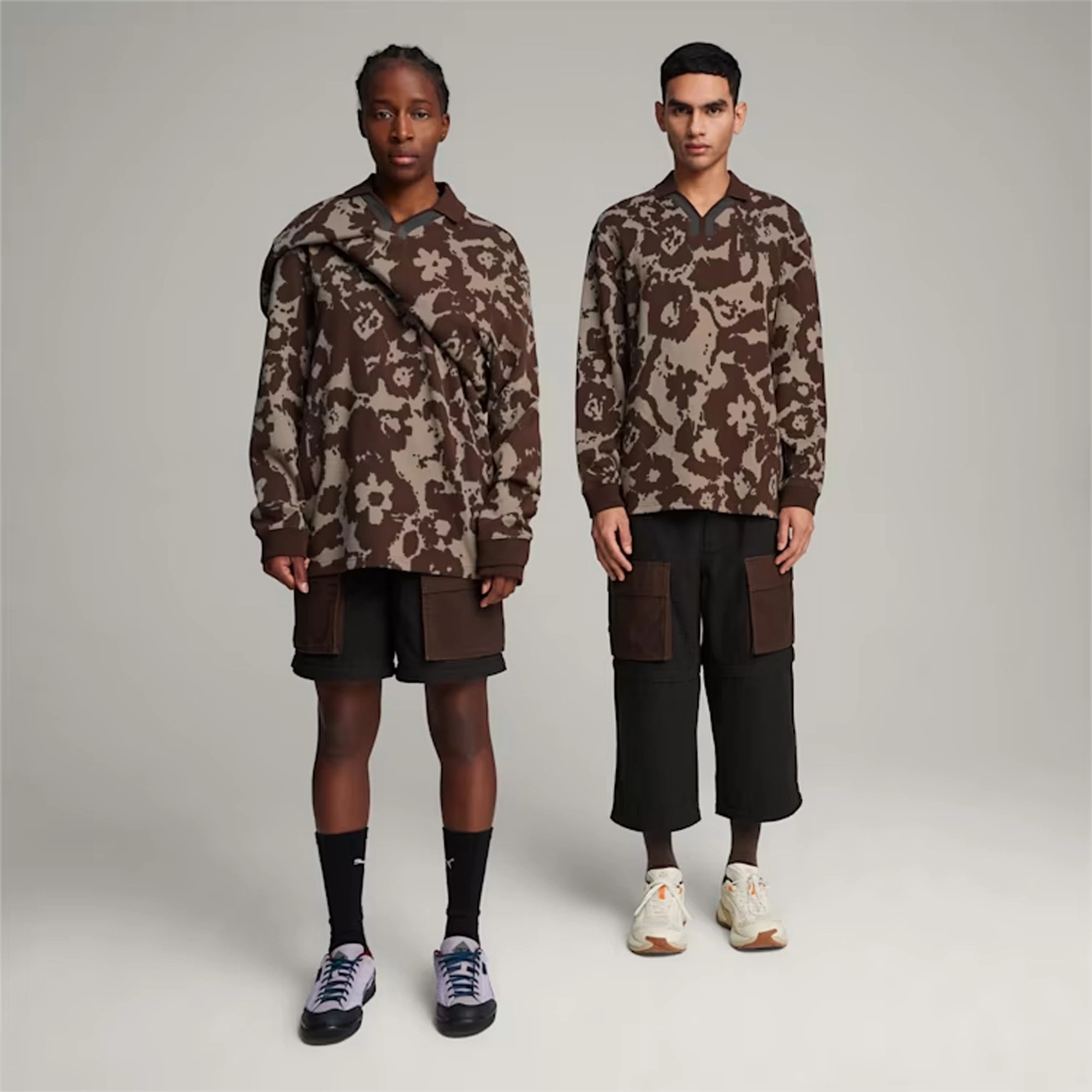 Puma | x PERKS AND MINI RUGBY SHIRT  { DARK CHOCOLATE