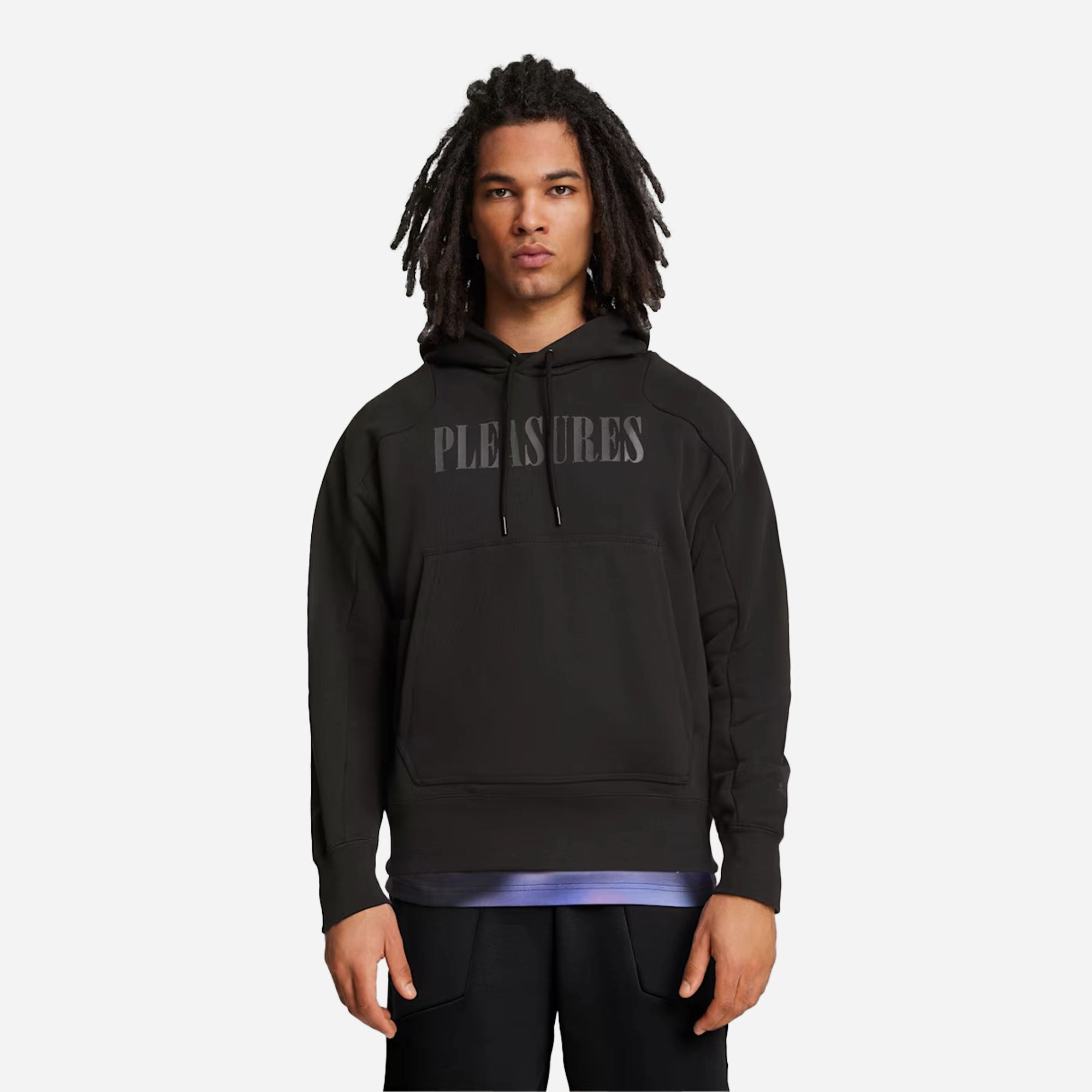 Puma | x PLEASURES HOODIE  { BLACK