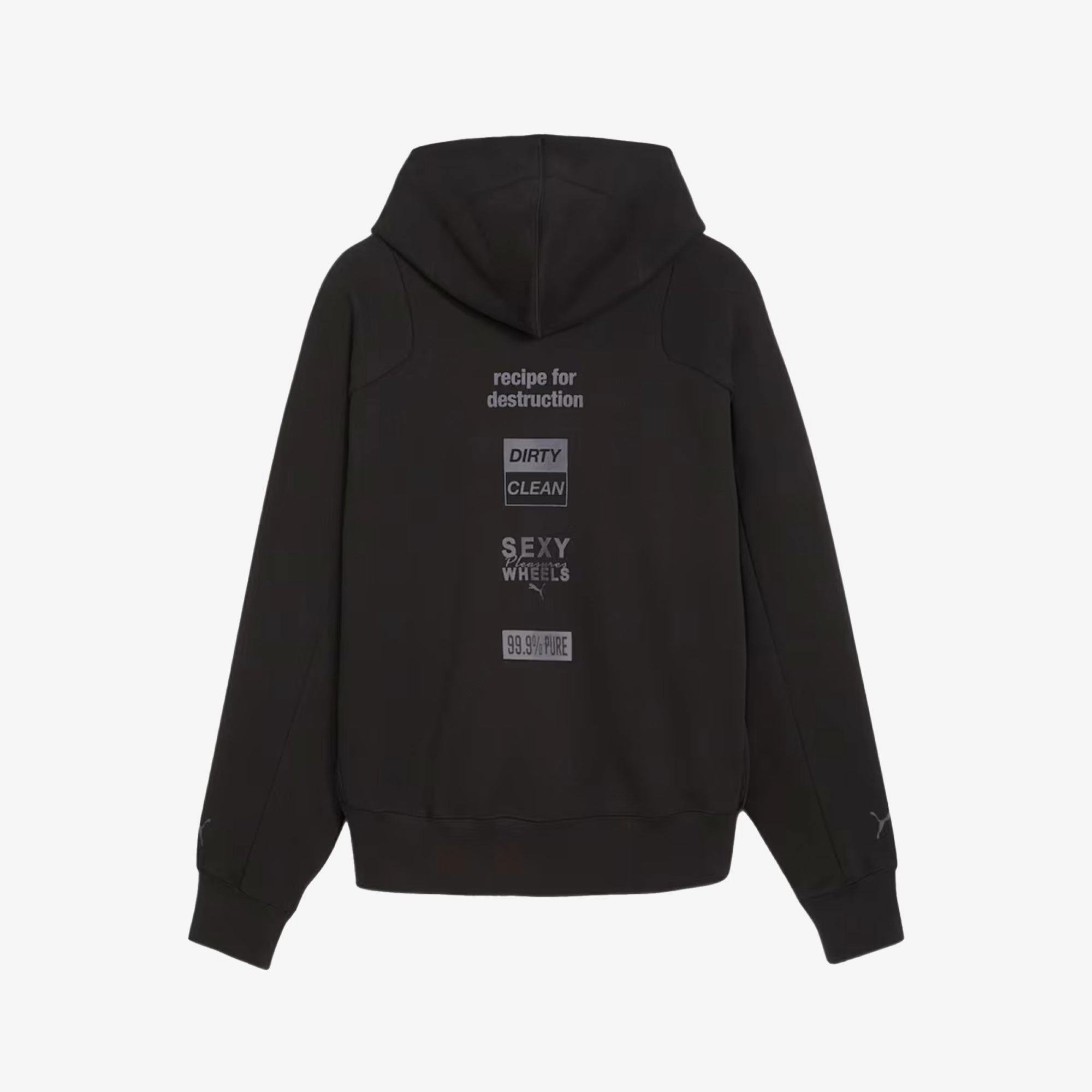 Puma | x PLEASURES HOODIE  { BLACK