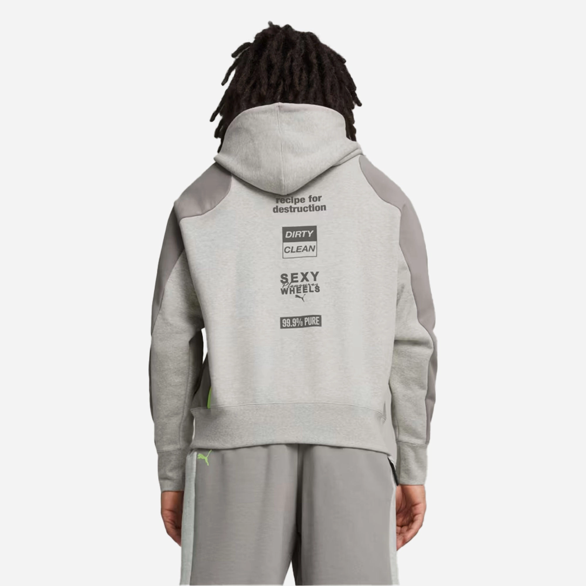 Puma | x PLEASURES HOODIE  { LIGHT GRAY HEATHER