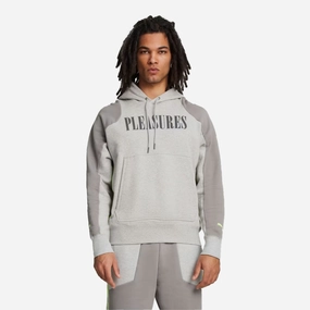 Puma | x PLEASURES HOODIE  { LIGHT GRAY HEATHER