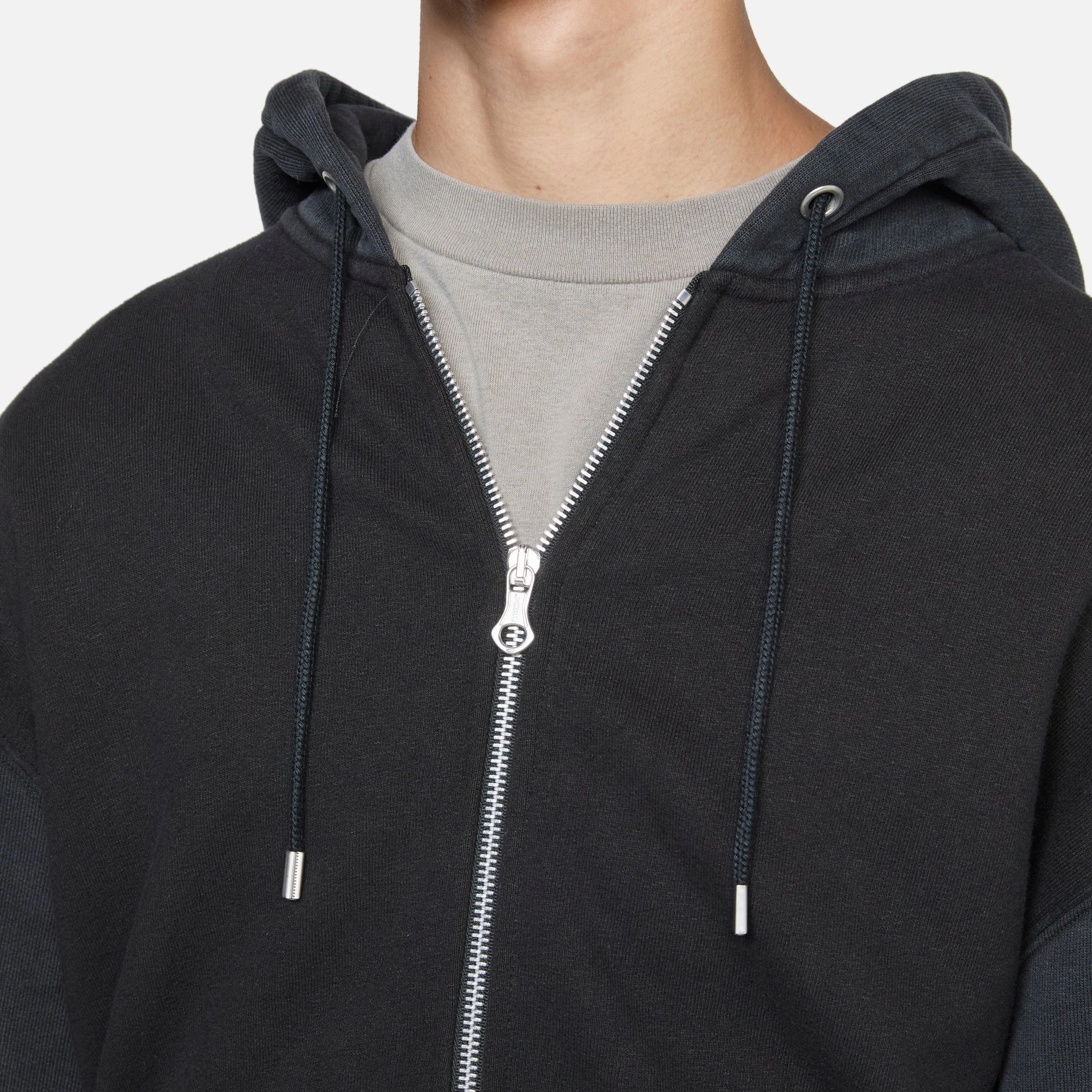 Rascal Hood Pigment Black Hefty Fleece