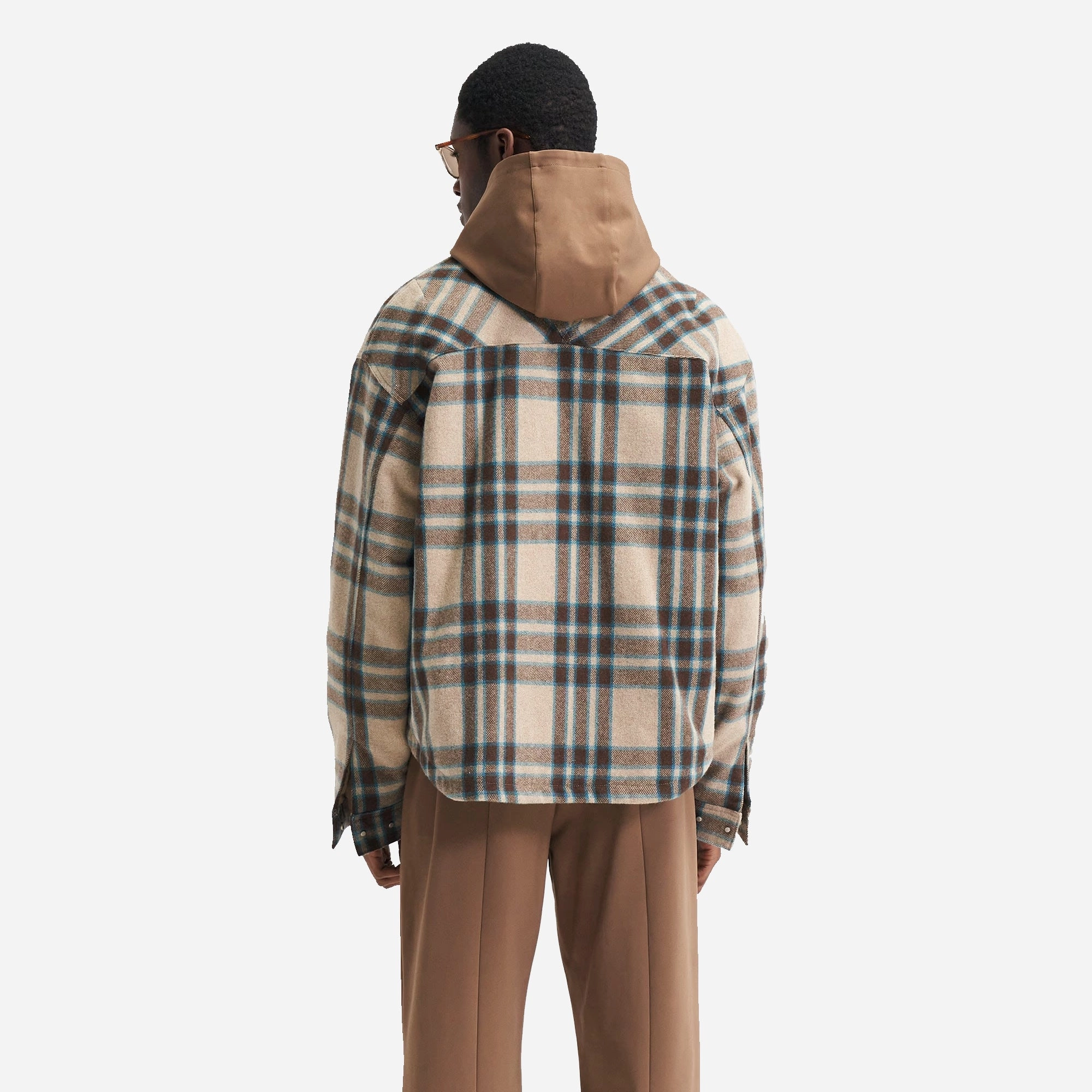 Represent | HEAVY ZIP OVERSHIRT  { BROWN CHECK