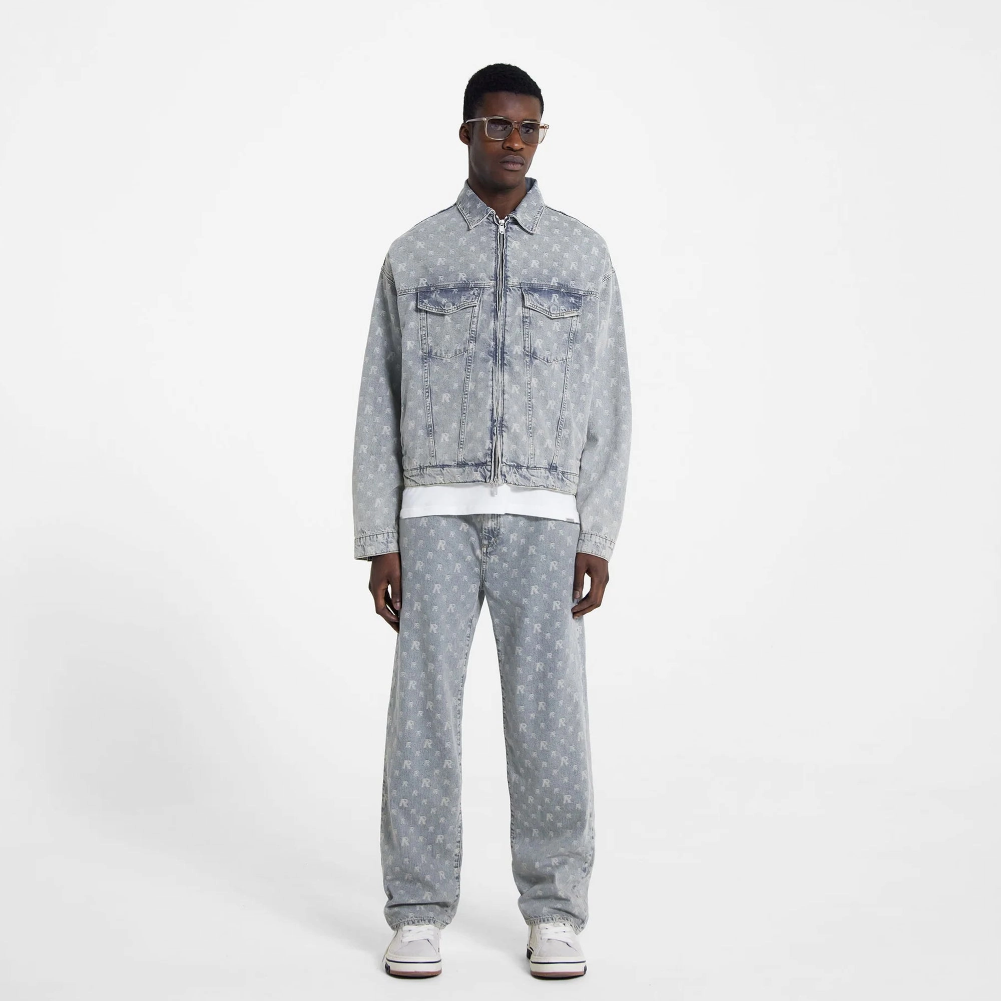 Represent | R3 MONOGRAM BAGGY DENIM  { STONE WASH