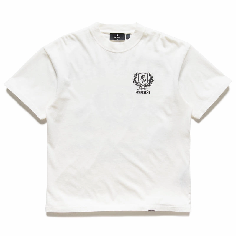 Represent Crest Tee - Flat White