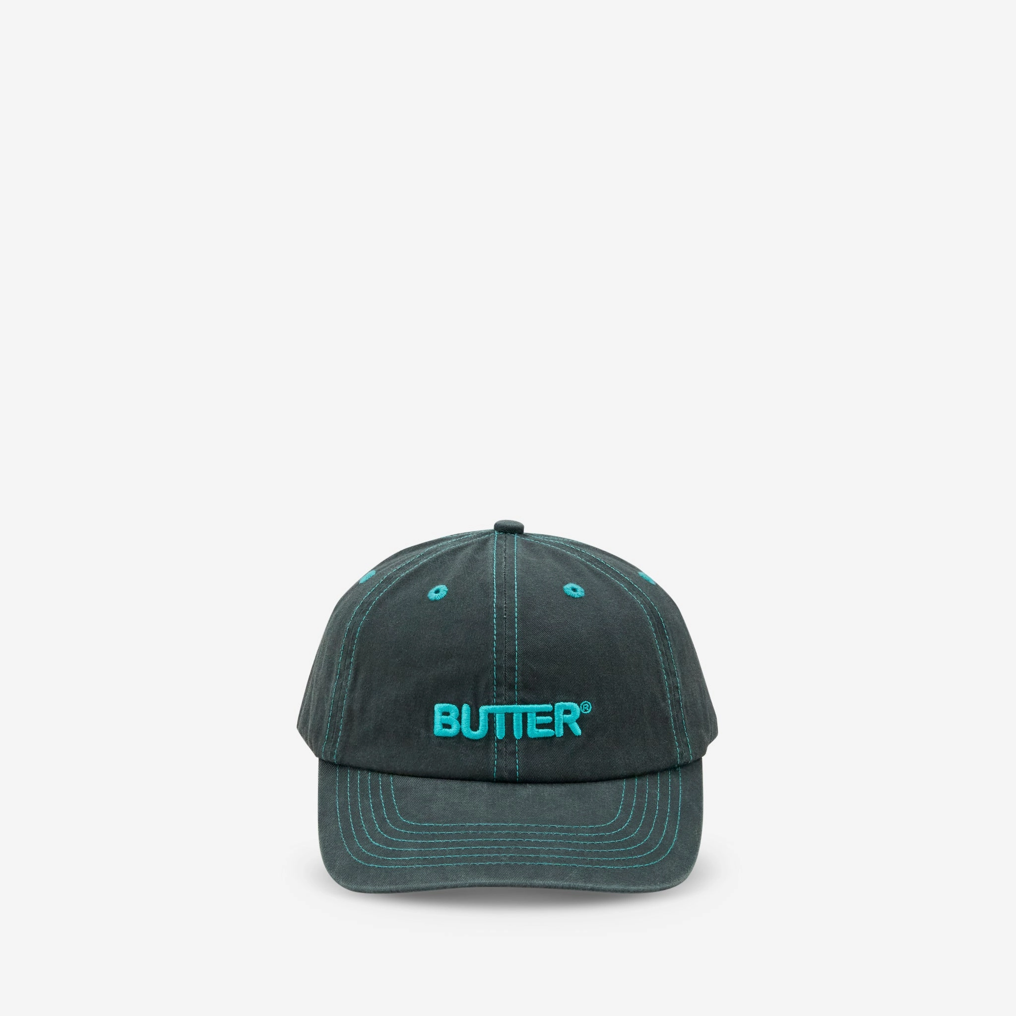 Rounded Logo 6 Panel Cap Black