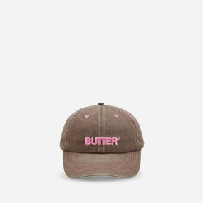 Rounded Logo 6 Panel Cap Washed Brown