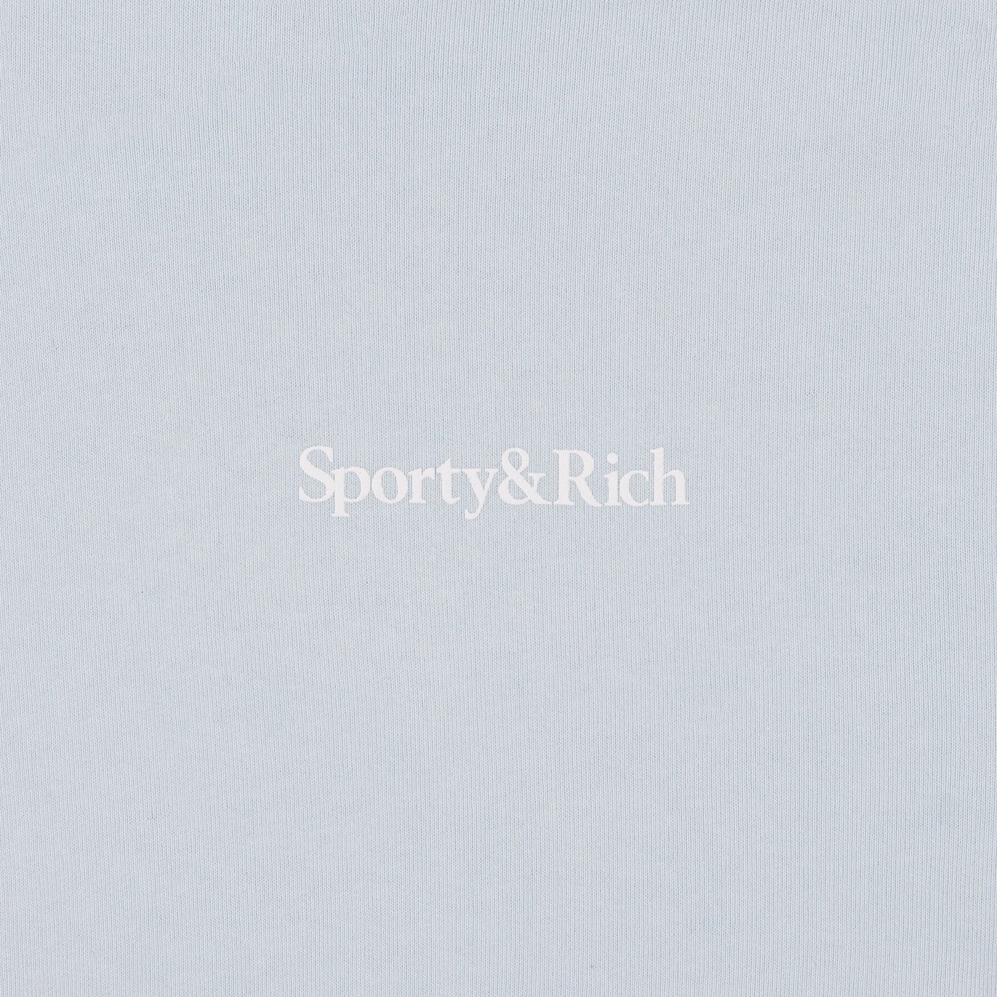 SPORTY & RICH | SERIF LOGO SWEATPANT { BABY BLUE/WHITE