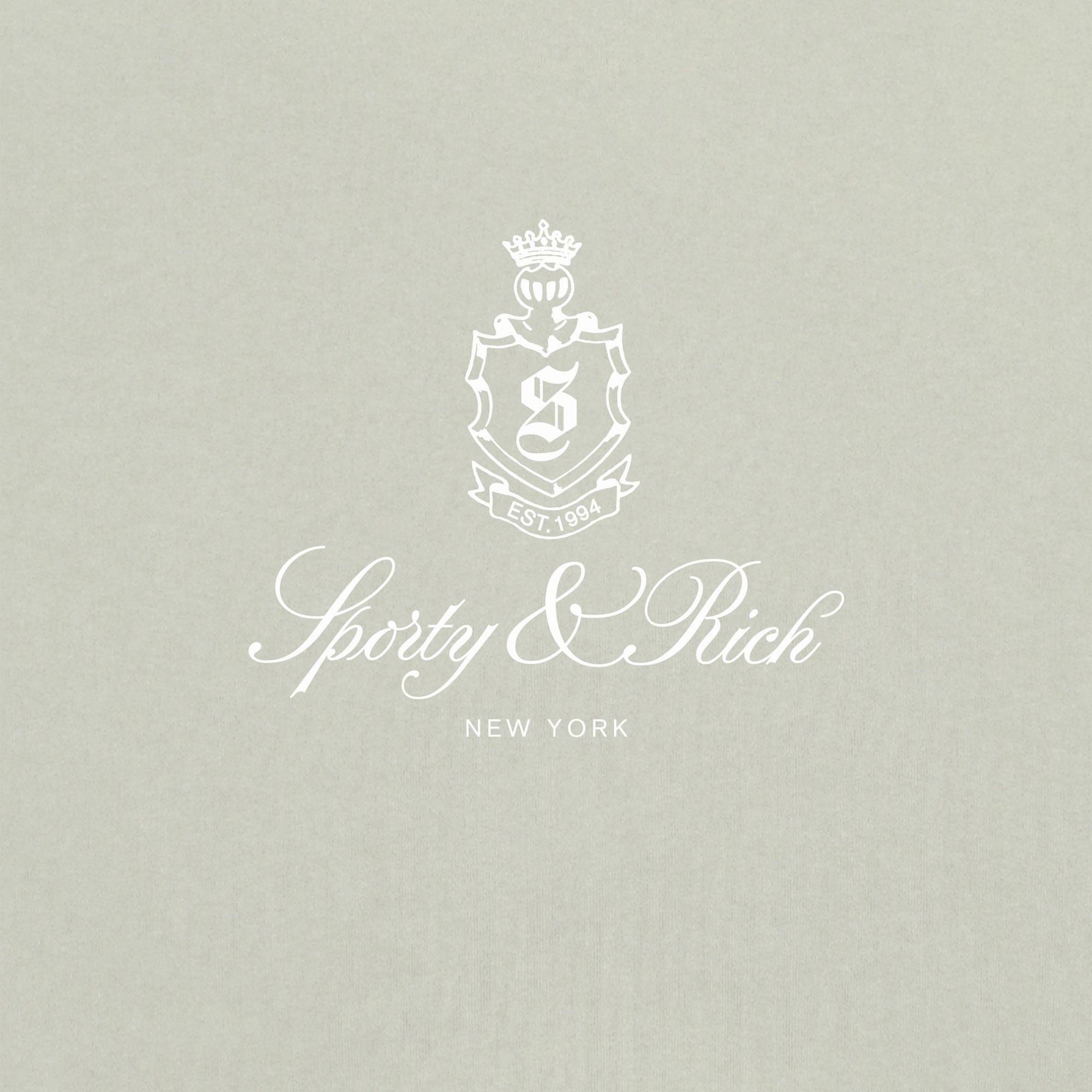 SPORTY & RICH | VENDOME CROPPED CREWNECK { SAGE/WHITE