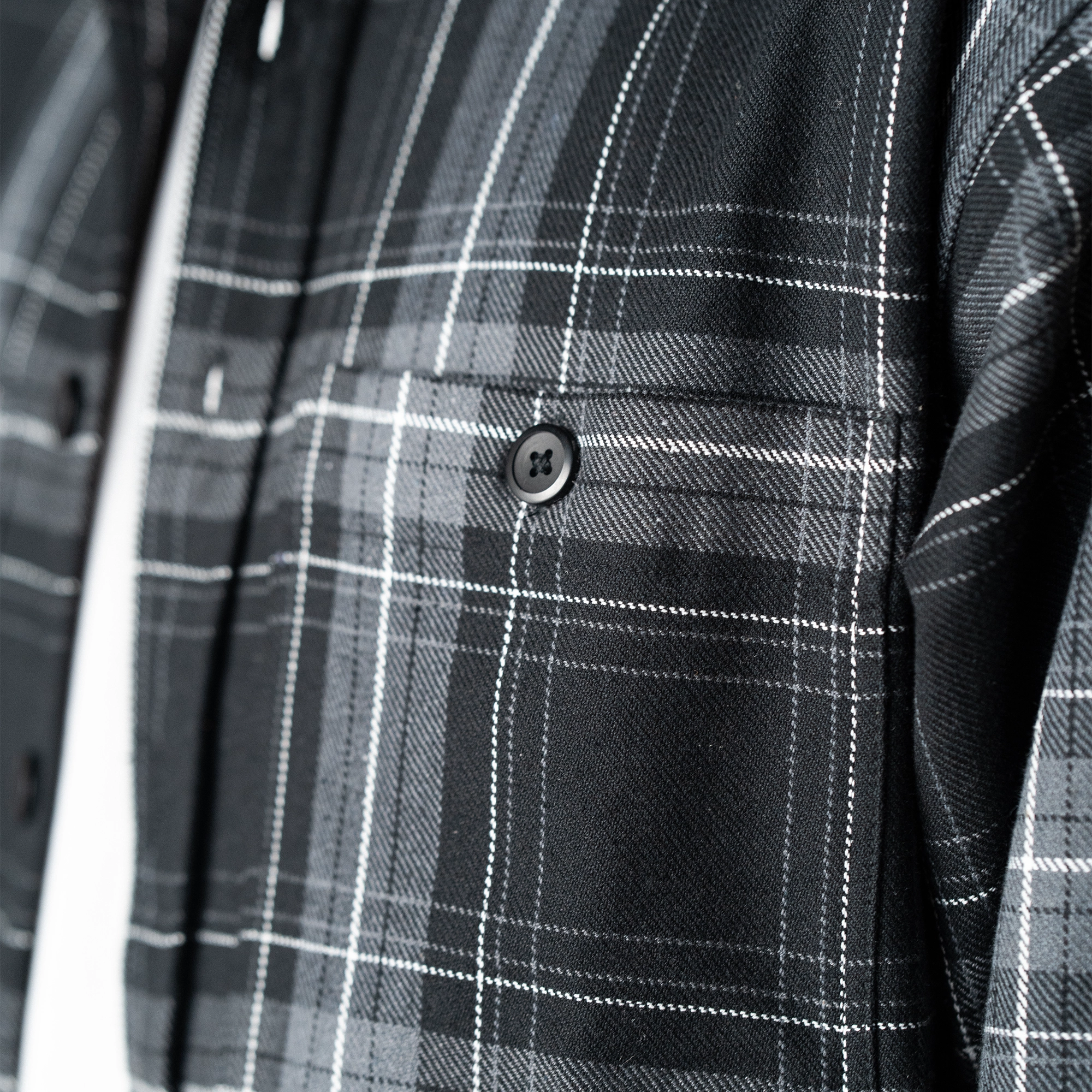 Superkicks | EMBROIDERED FLANNEL SHIRT  { GREY/BLACK