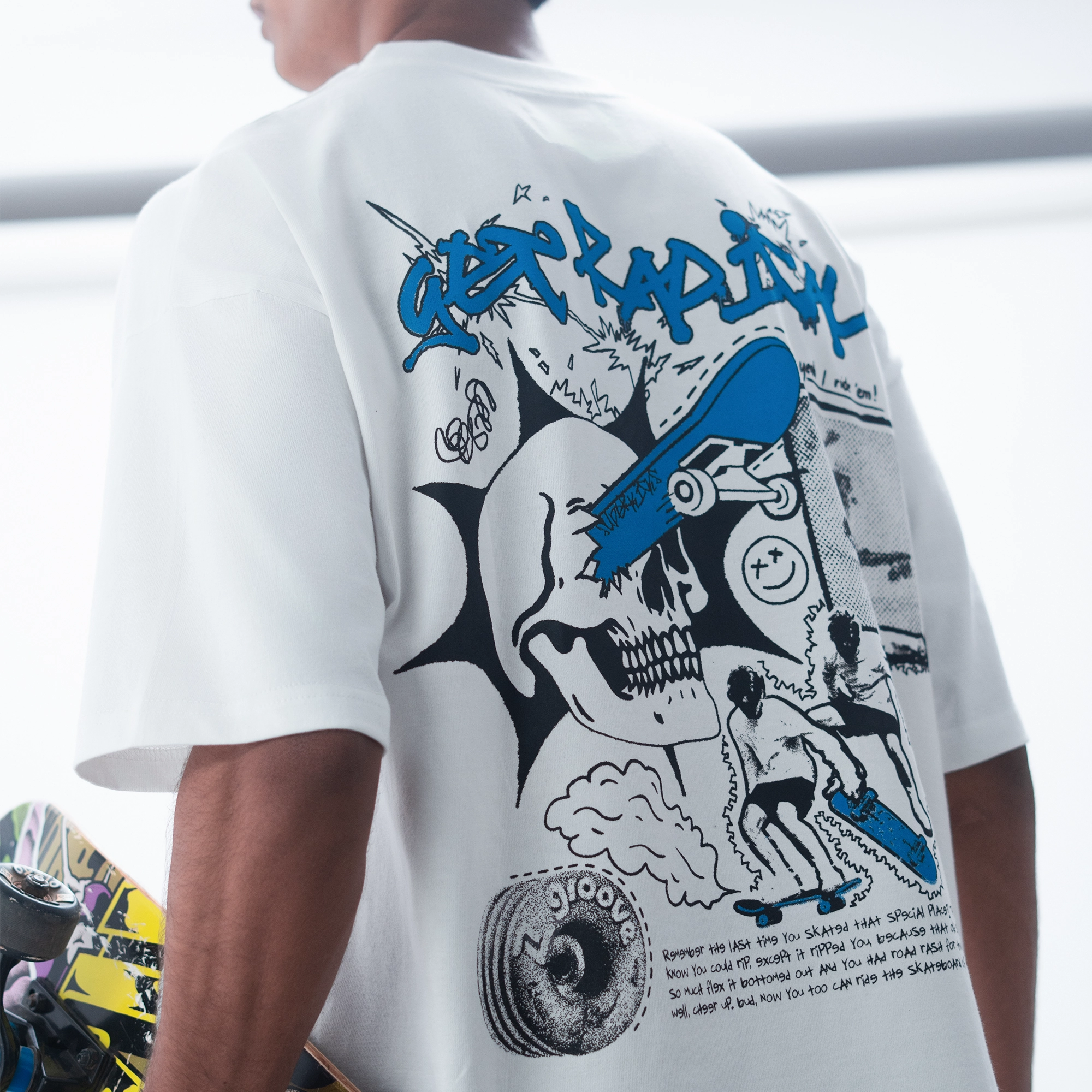 SUPERKICKS | SKATE EVERYDAY' TEE { WHITE