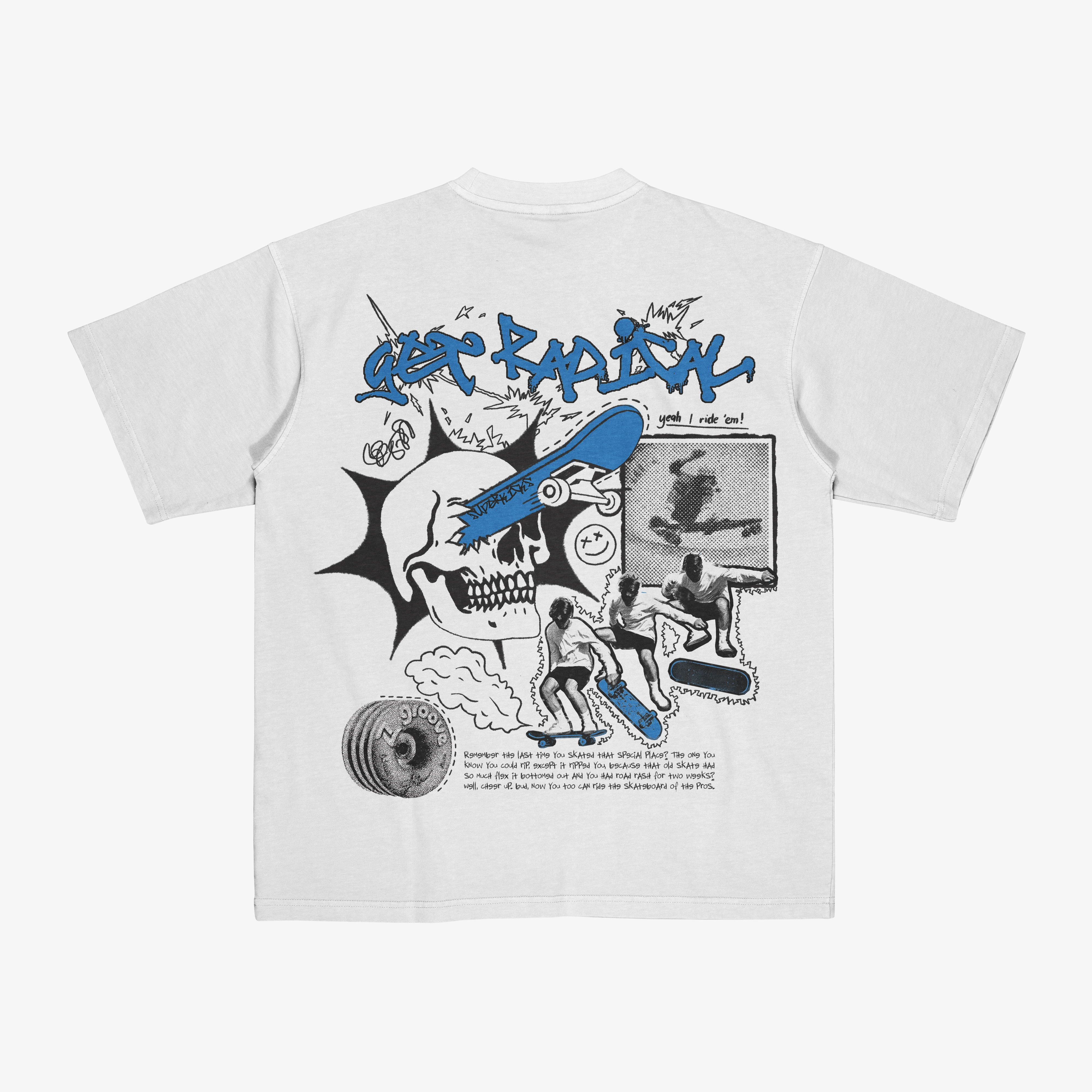 SUPERKICKS | SKATE EVERYDAY' TEE { WHITE