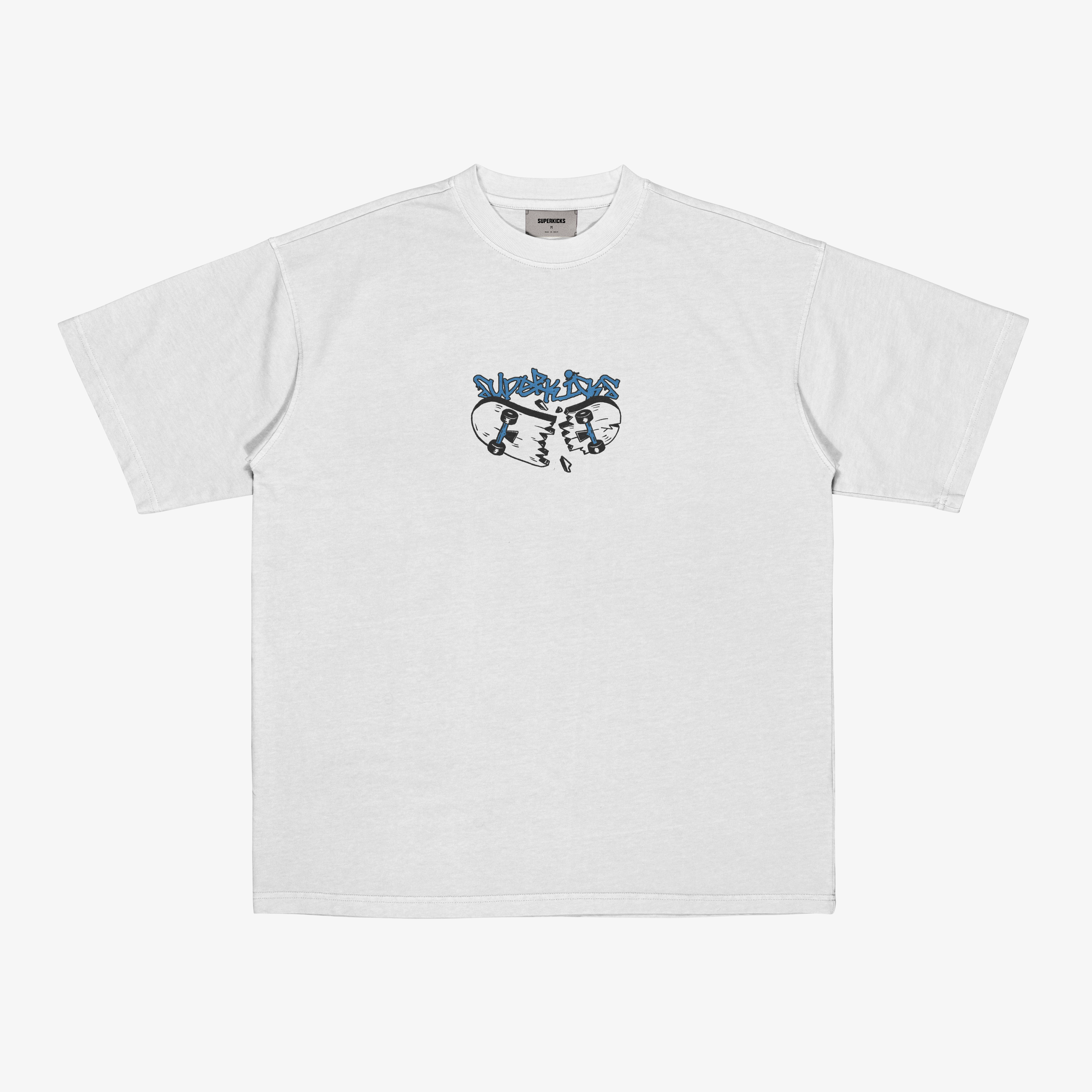 SUPERKICKS | SKATE EVERYDAY' TEE { WHITE