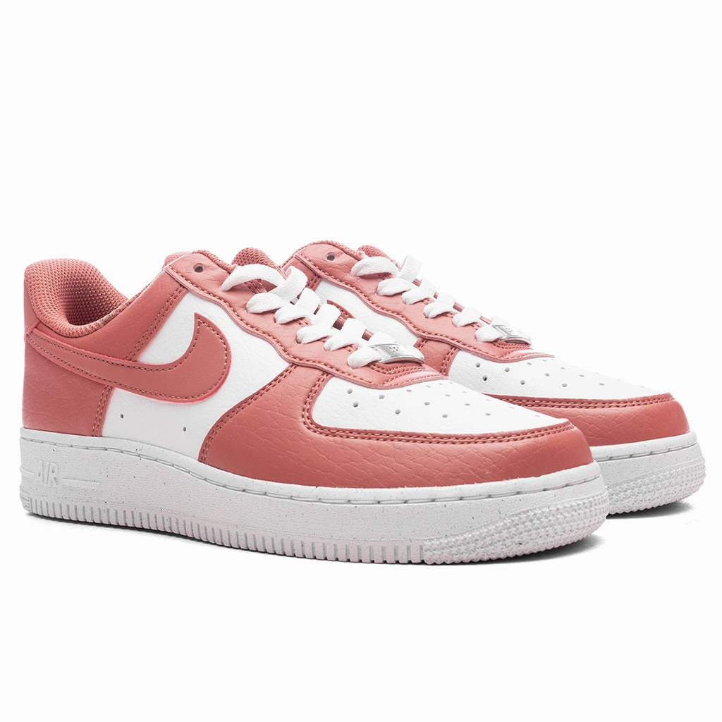 Women's Air Force 1 '07 Next Nature - White/Canyon Pink/Metallic Silver