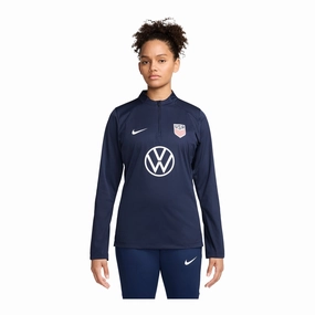 Women's Nike USA VW Strike Quarter Zip Drill Navy Top