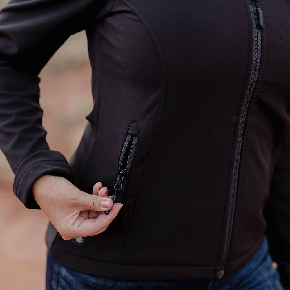 Women's Soft Shell Hoodie - Black