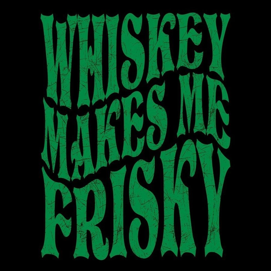 Women's Whiskey Makes Me Frisky Hoodie - Black
