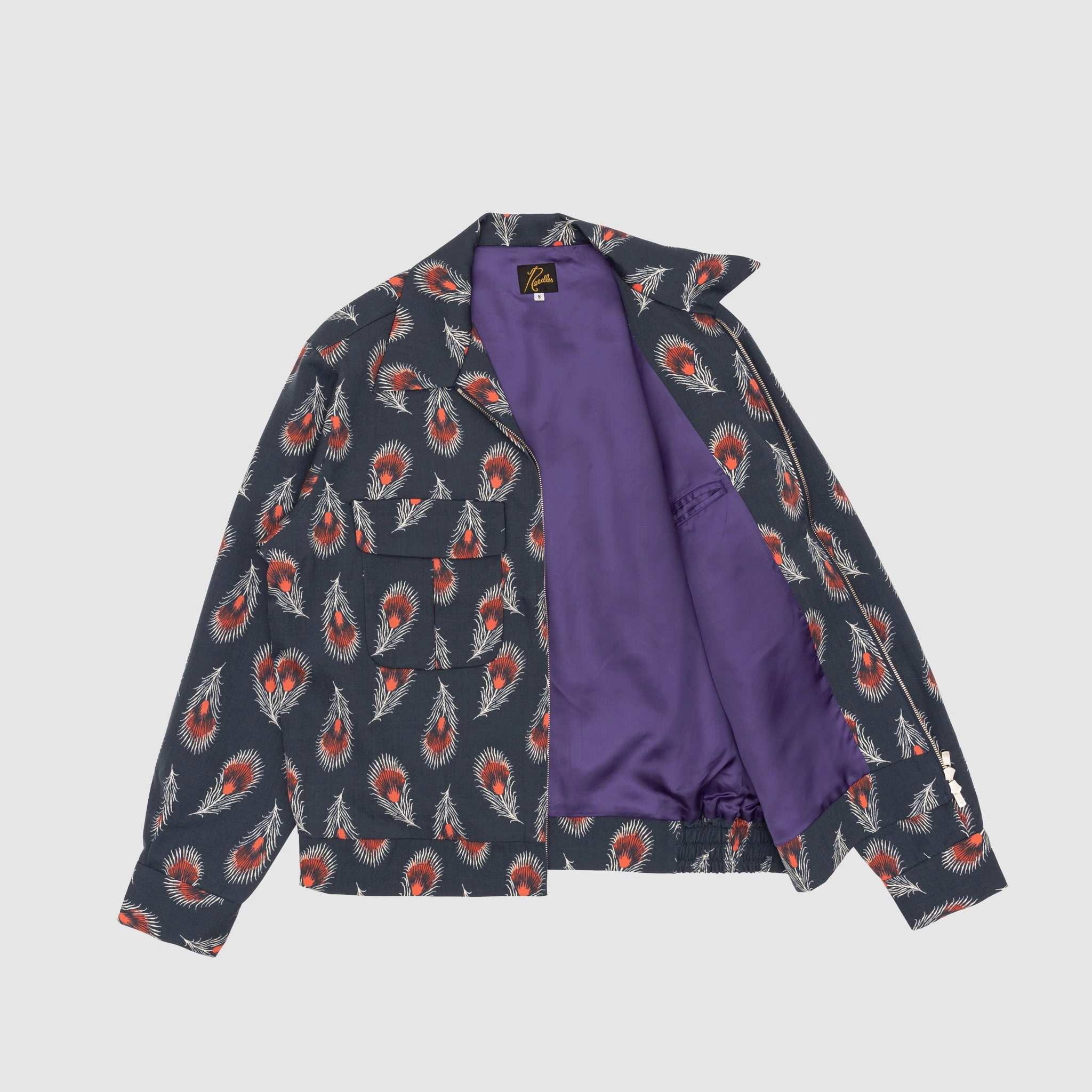 WOOL GABARDINE PRINTED SPORT JACKET