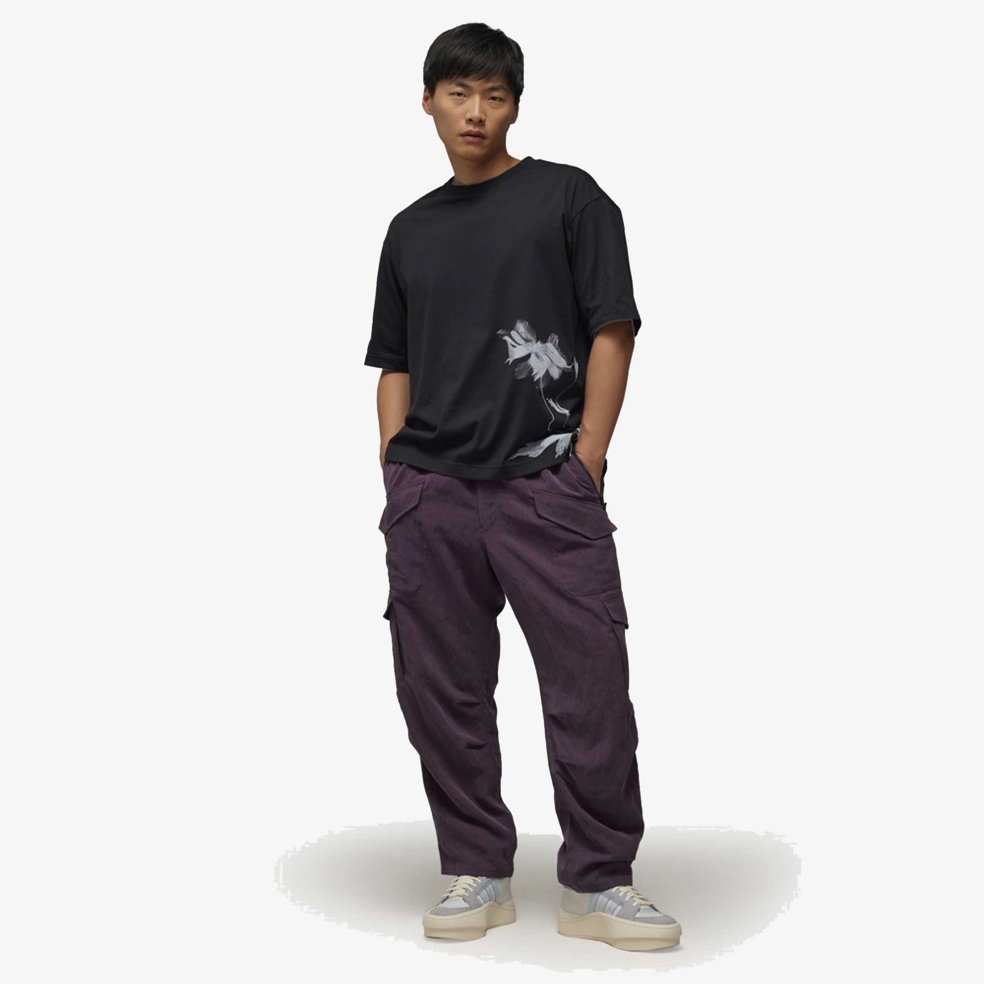 Y-3 | GRAPHIC SHORT SLEEVE TEE  { BLACK