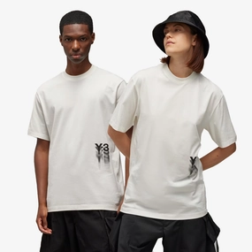 Y-3 | GRAPHIC SHORT SLEEVE TEE  { OWHITE