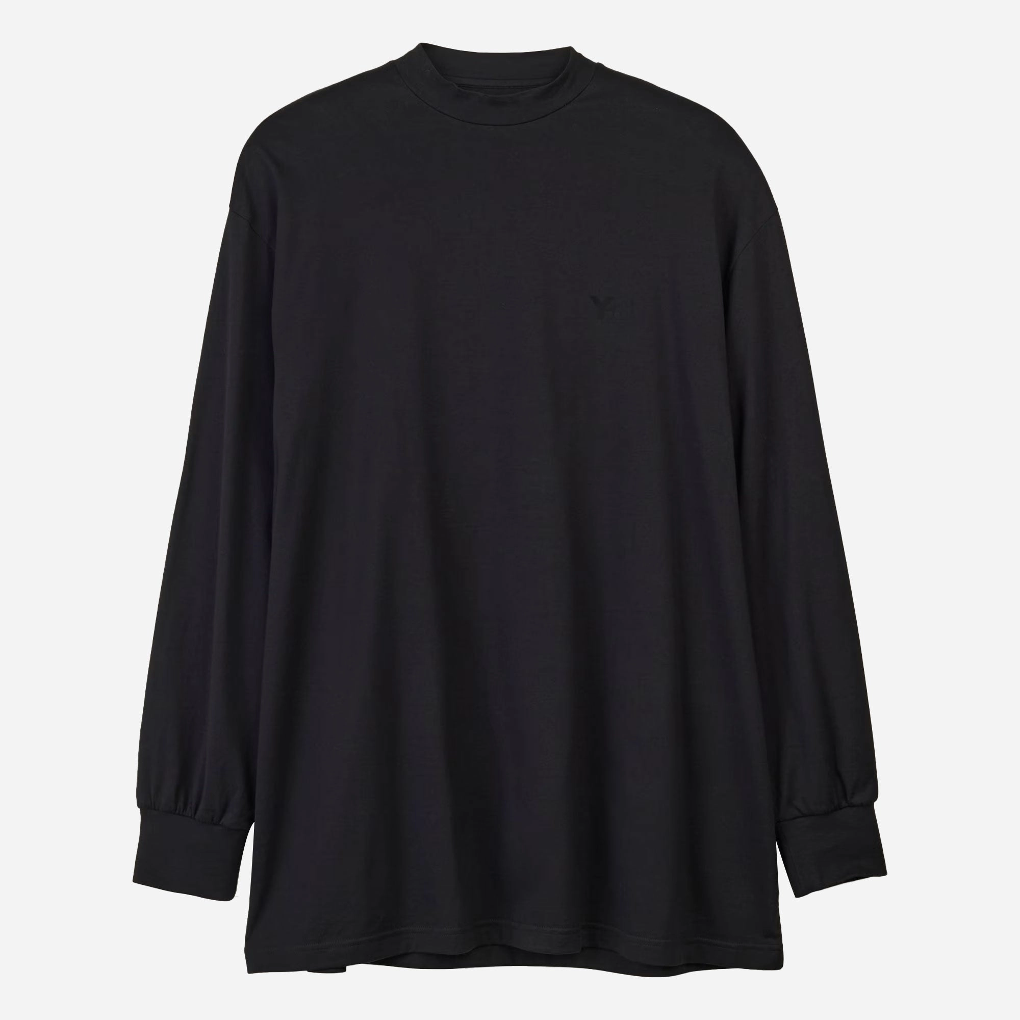 Y-3 | MOCK NECK TEE { BLACK
