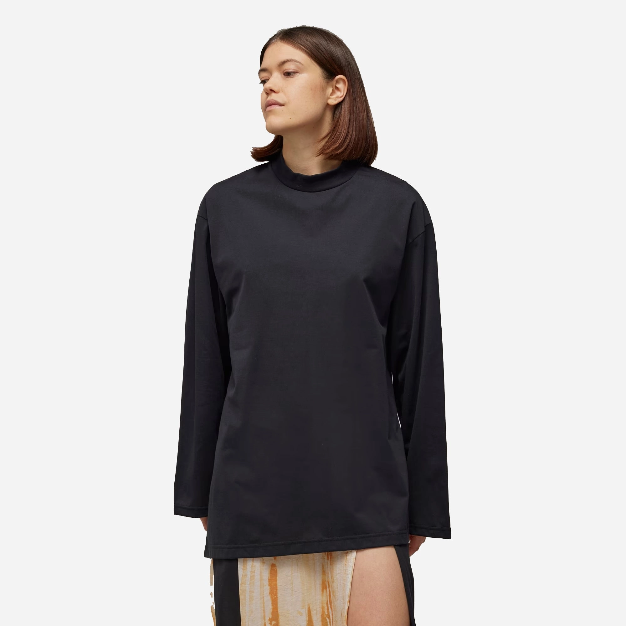 Y-3 | PREMIUM LOOSE LONG SLEEVE TEE  { BLACK