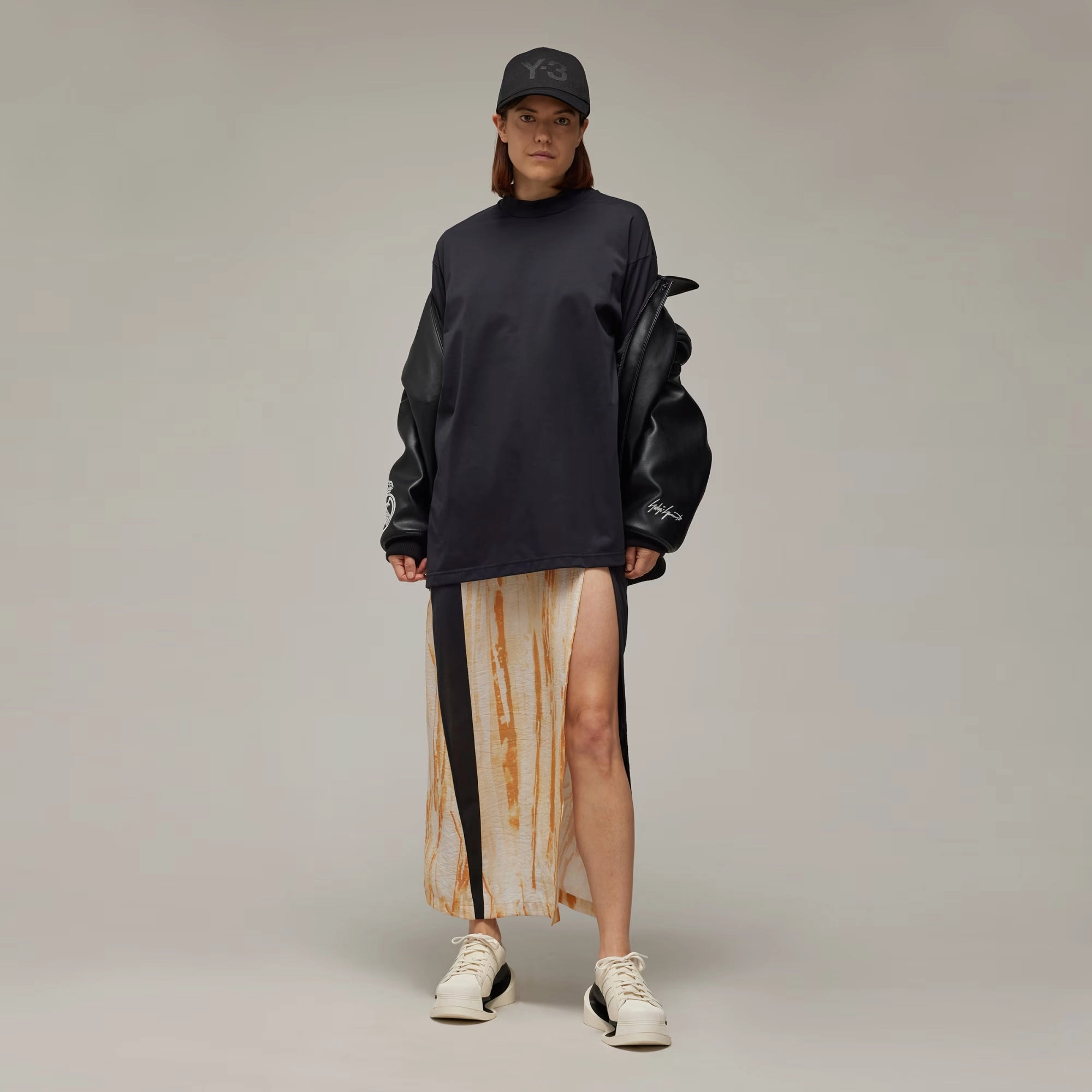 Y-3 | PREMIUM LOOSE LONG SLEEVE TEE  { BLACK