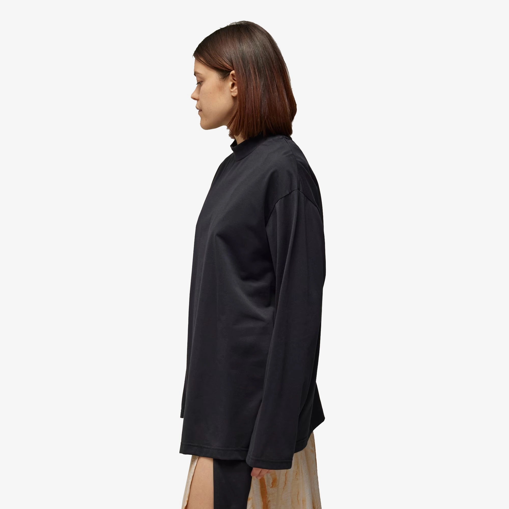 Y-3 | PREMIUM LOOSE LONG SLEEVE TEE  { BLACK